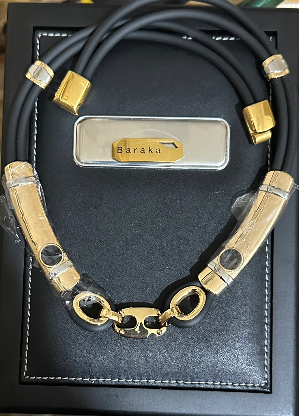 Baraka Necklace - Black and Gold unisex