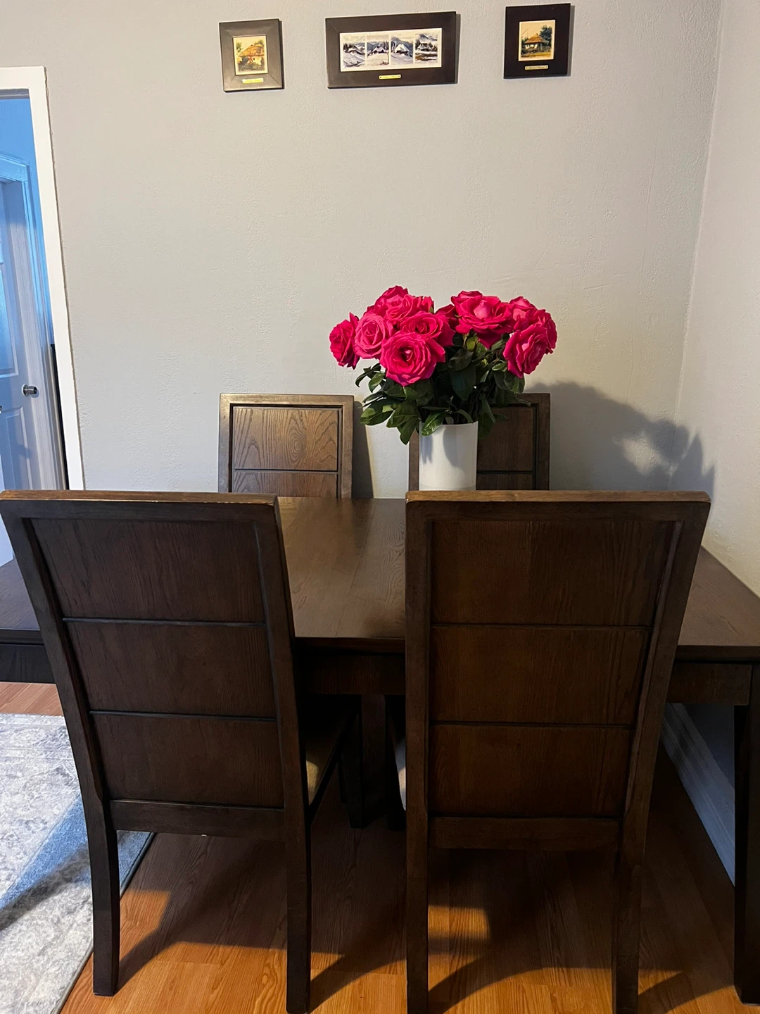 Dining Table with Four Chairs.2extra chairs new still on a box. - photo 2
