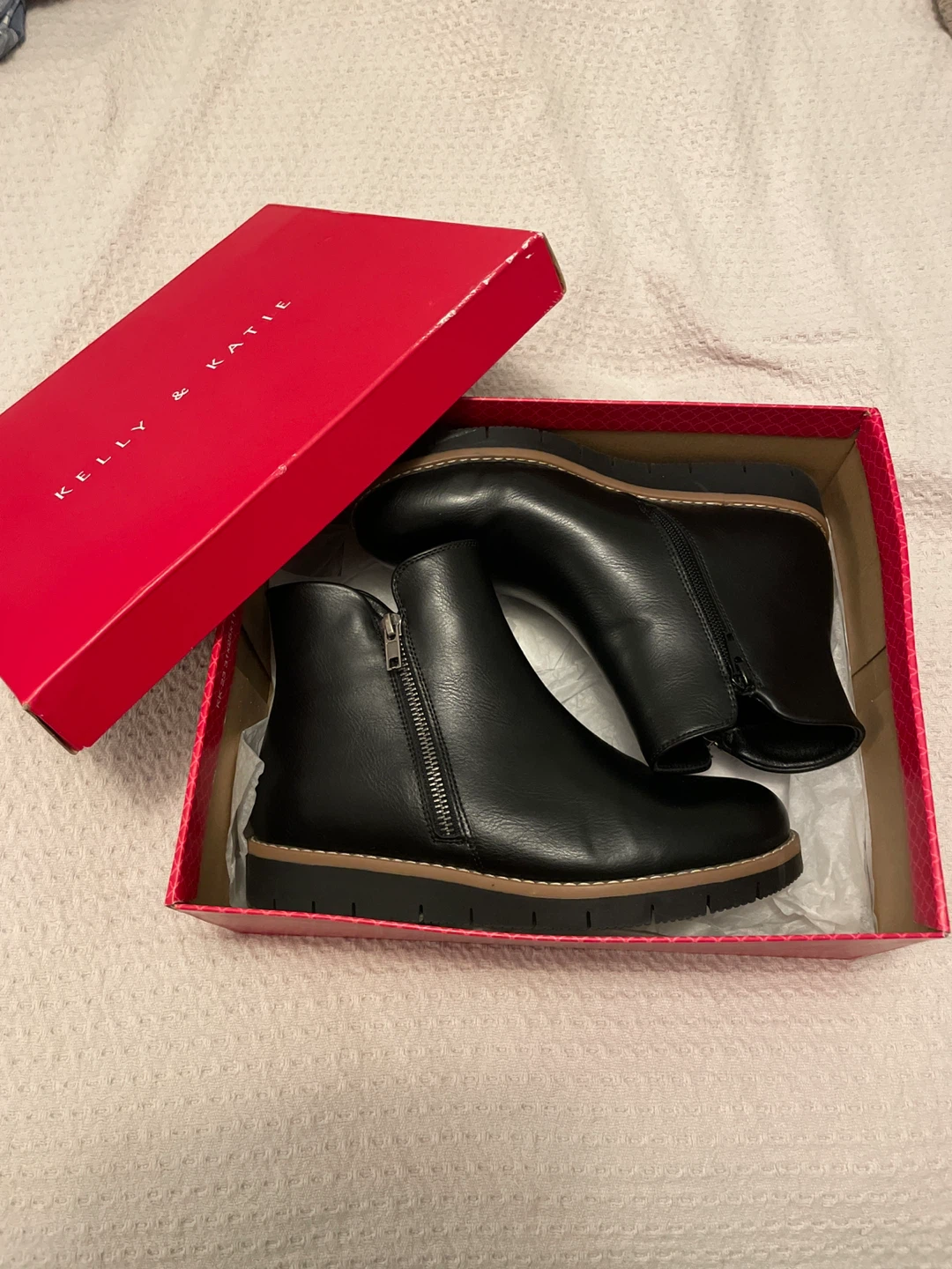 Kelly & Katie Black Ankle Boots - Brand New!