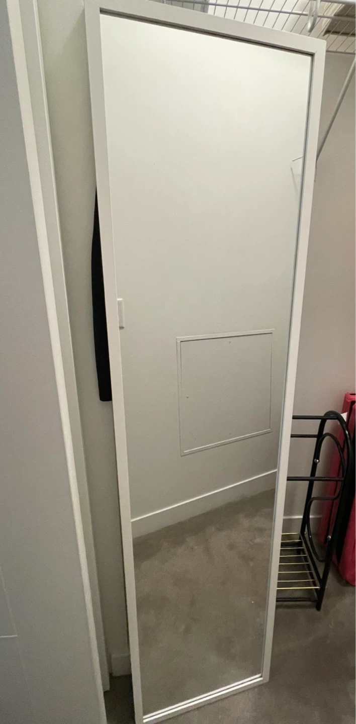 Full Length White Framed Mirror