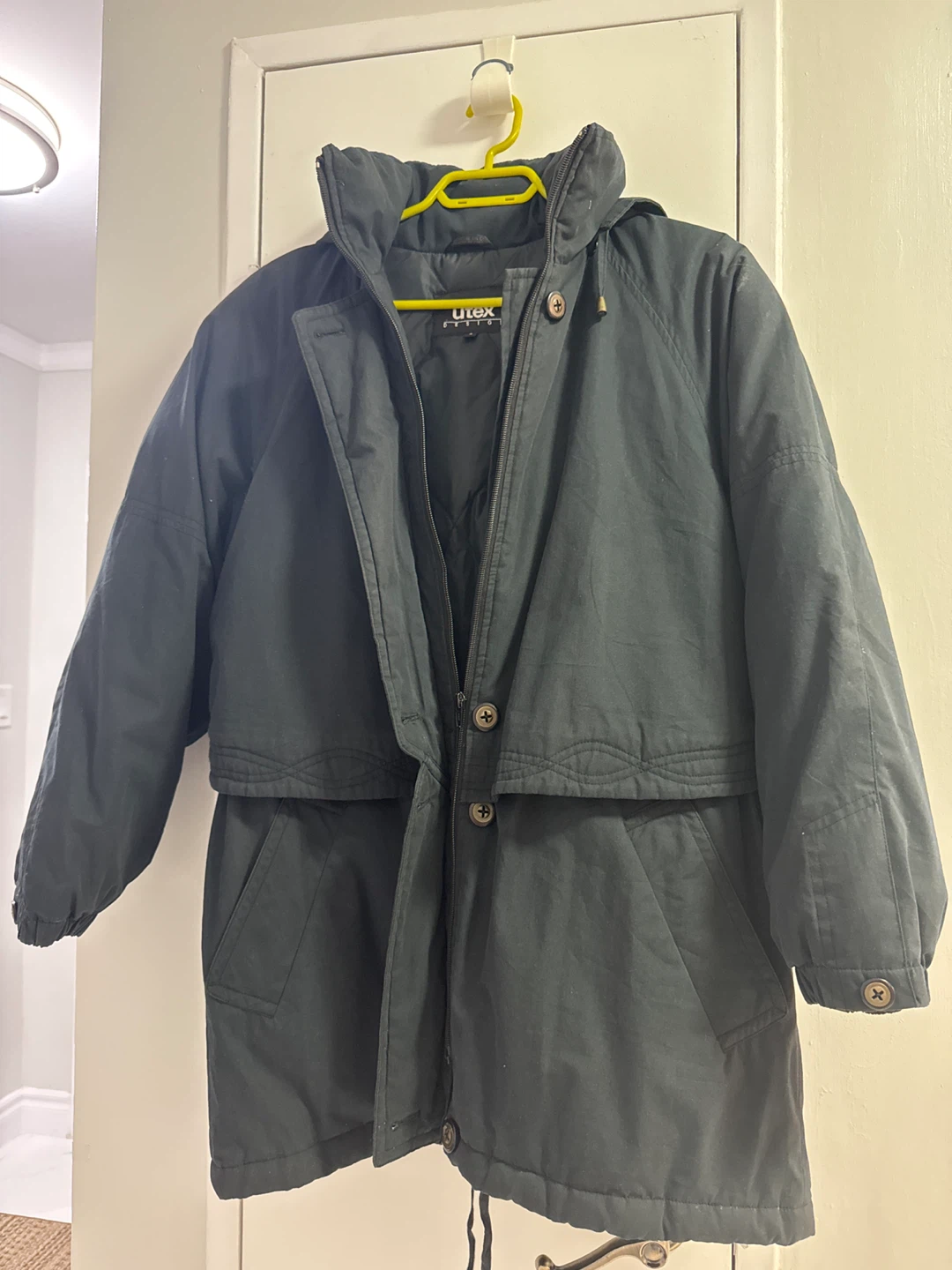 UTEX Black Winter Coat