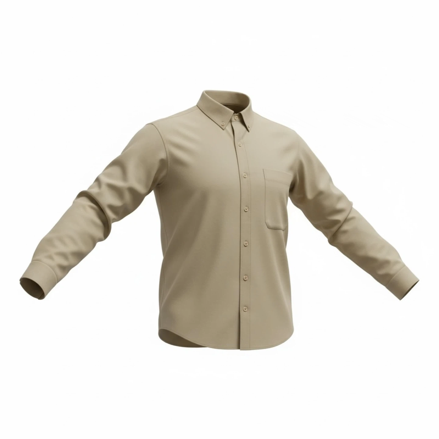 Zara Beige Button-Down Shirt - Size S - photo 4
