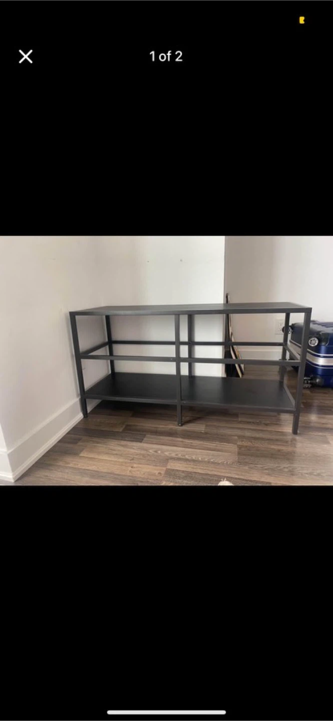 Black Metal TV Stand