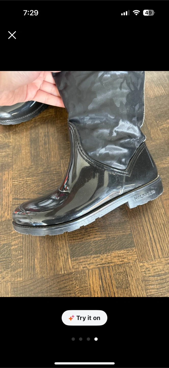 Tommy Hilfiger Black Rain Boots”🧡” - photo 4