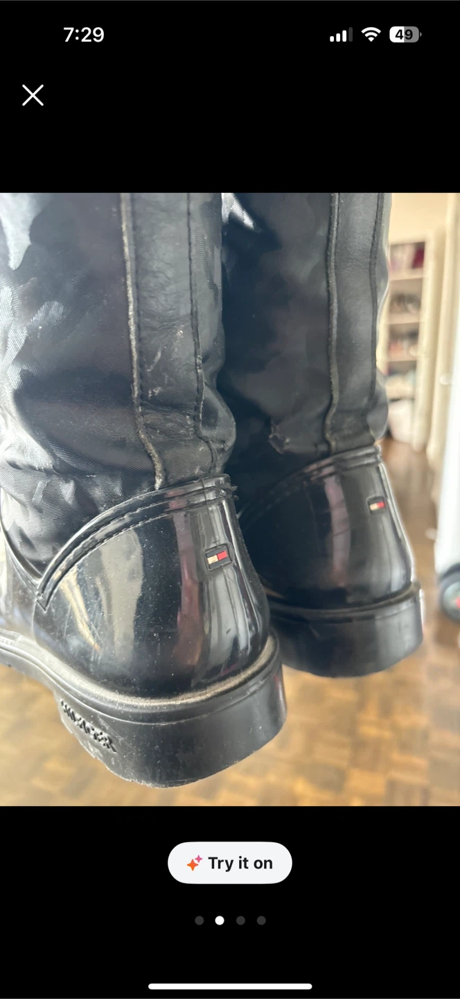 Tommy Hilfiger Black Rain Boots”🧡” - photo 2