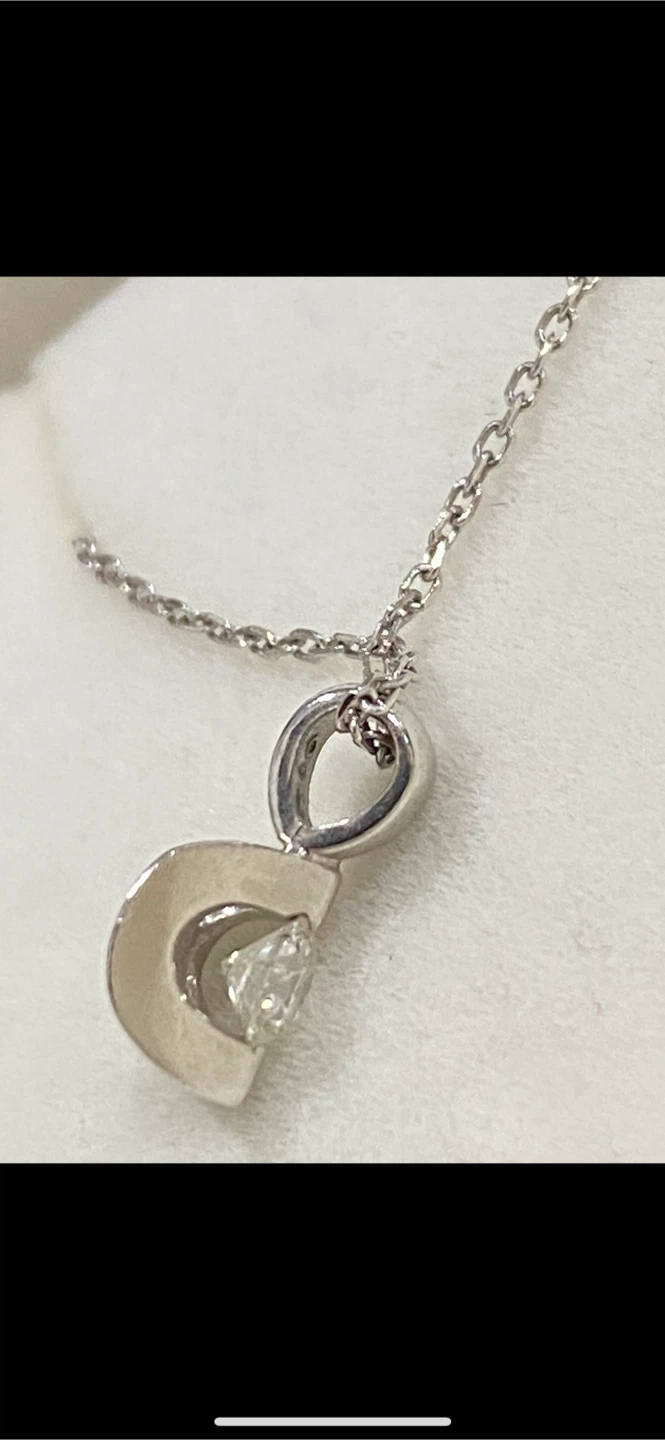 Ladies 10kt White Gold Diamond Pendant Necklace - photo 5