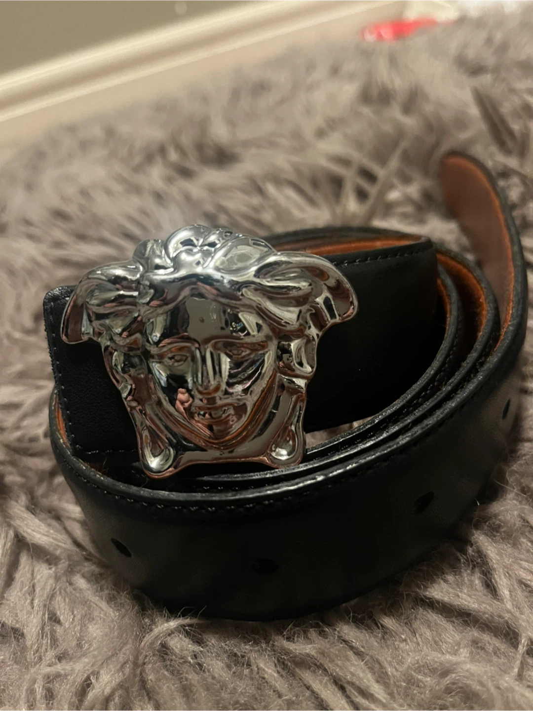 Versace Medusa Leather Belt