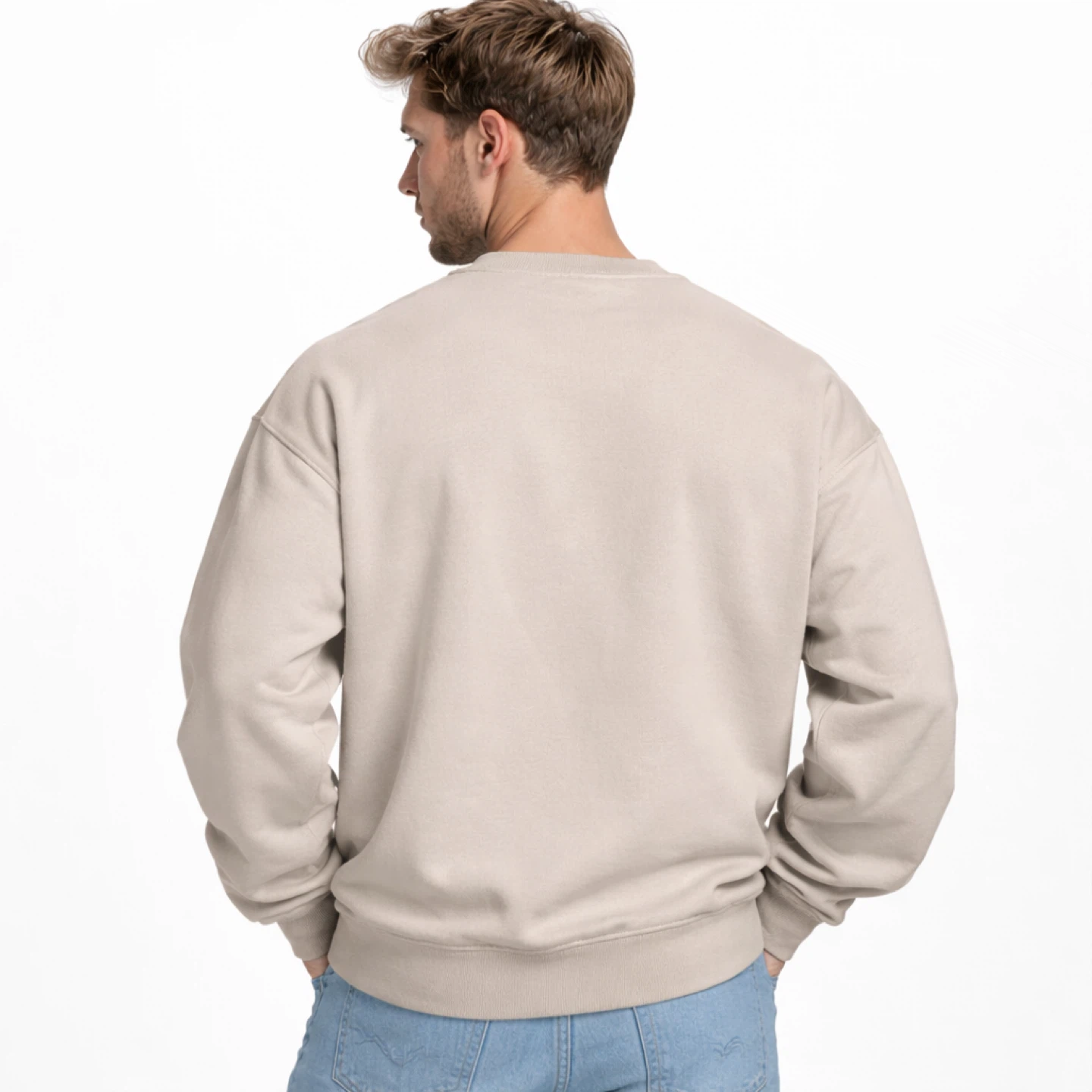 Urban Man XL Beige Crewneck Sweatshirt Like New - photo 2