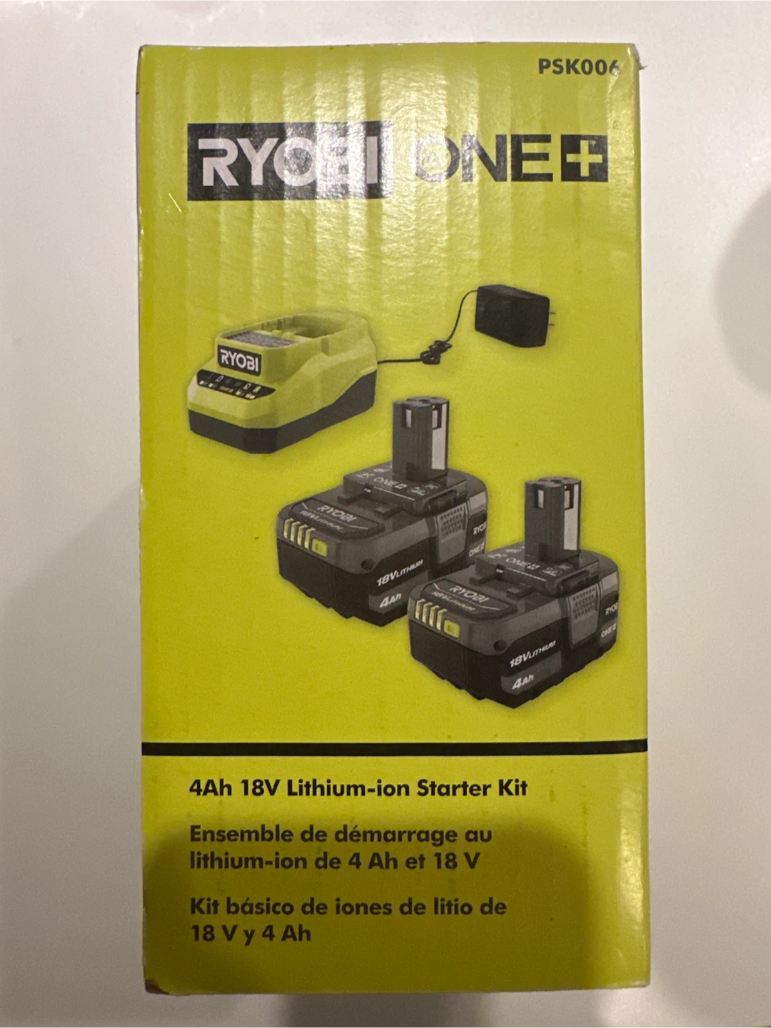New Ryobi ONE+ 4Ah 18V Lithium-ion Starter Kit - photo 2