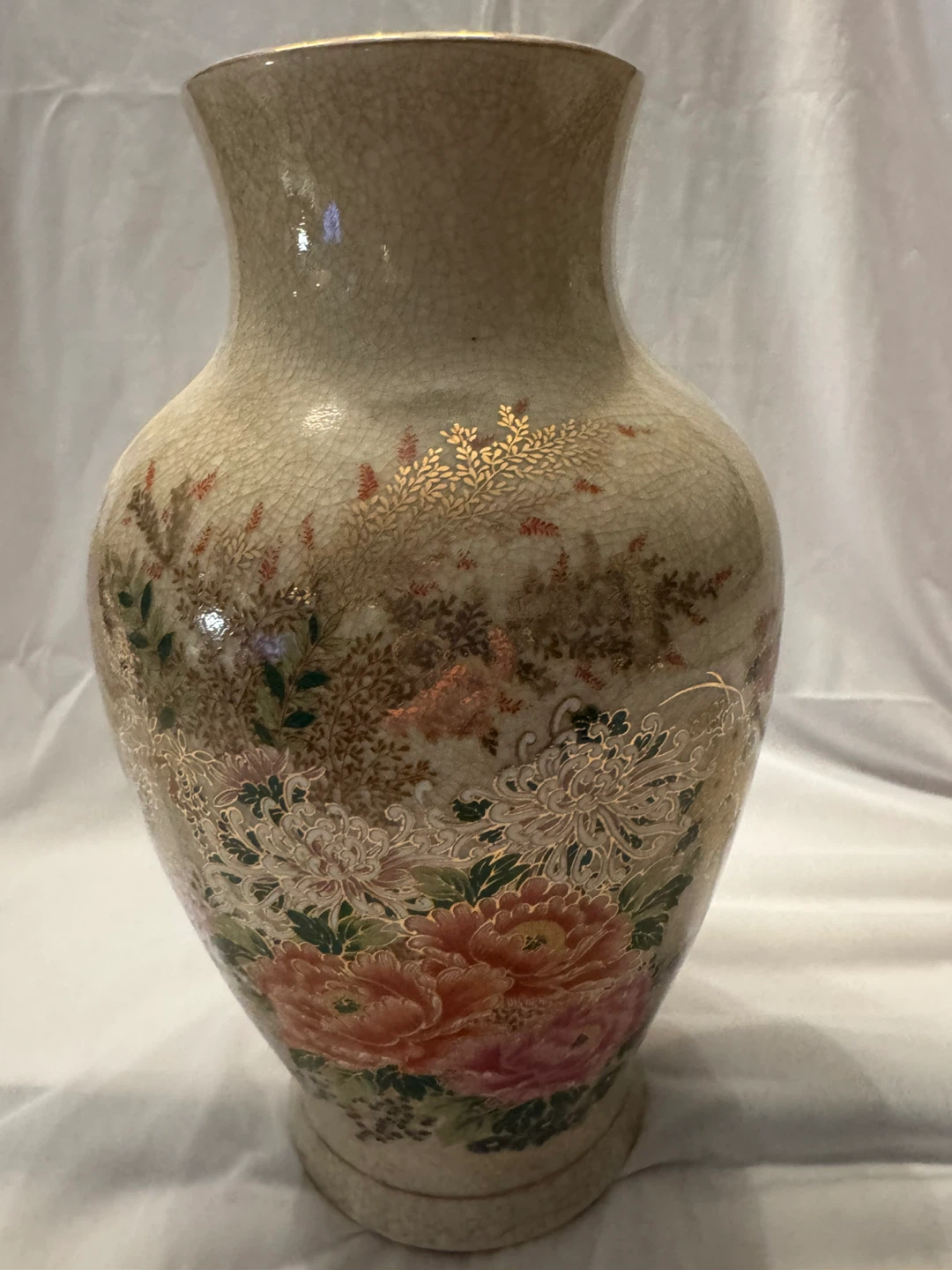 Japanese Satsuma Style Floral Vases