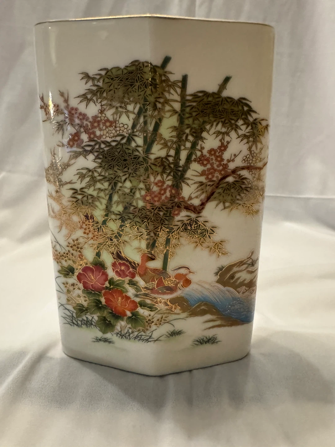 Japanese Satsuma Style Floral Vases - photo 3