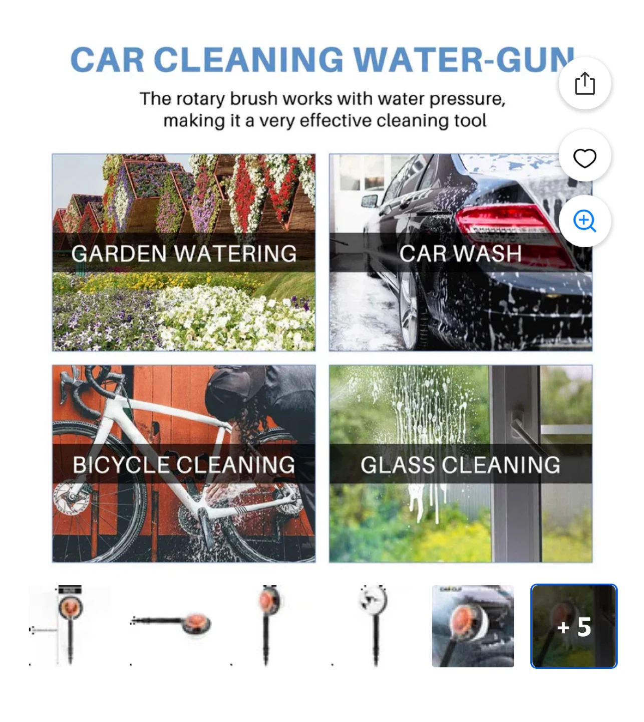 Pressure washer brush Car Cleaning Water Brush - photo 5