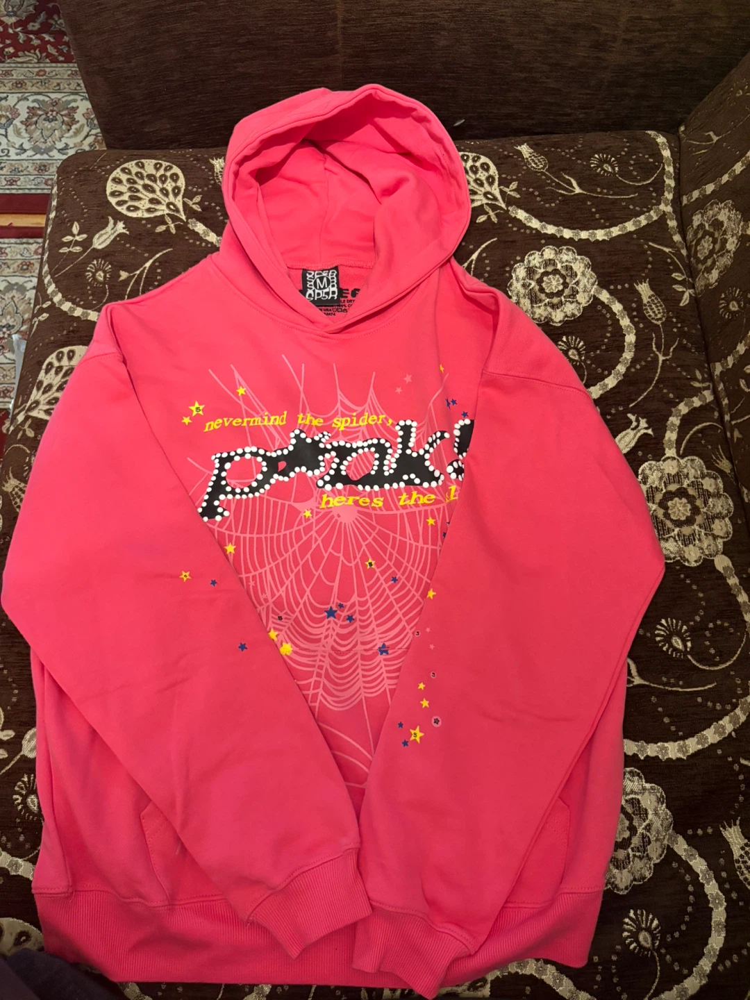 Pink Sp5der hoodie - photo 3