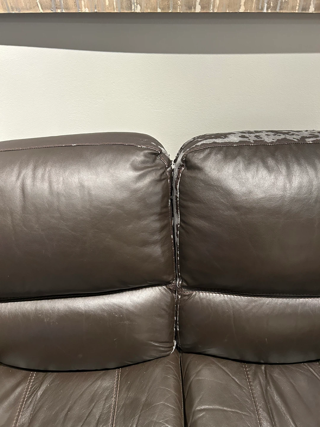 FREE🎁 Brown Leather Reclining Sofa - photo 4