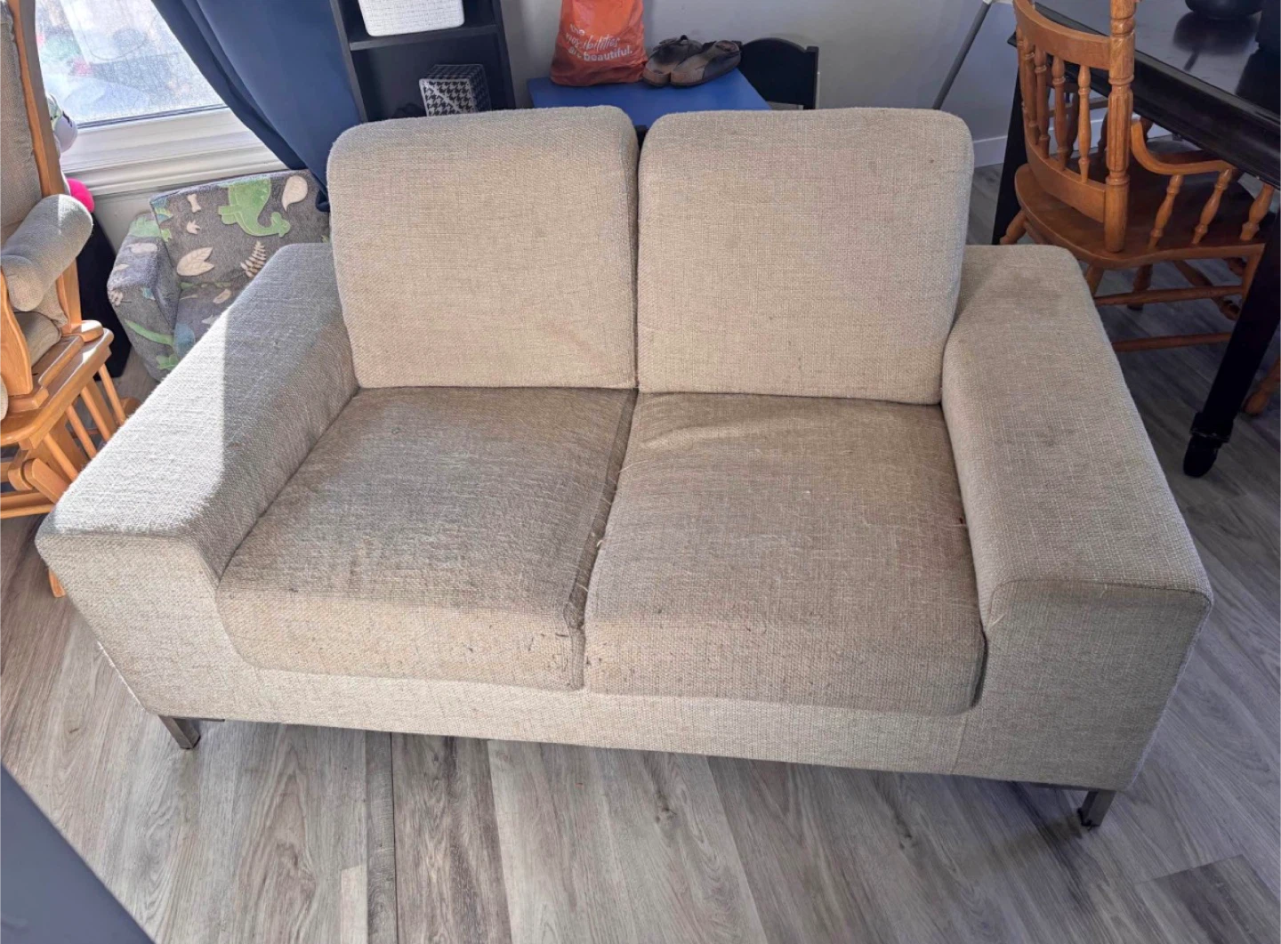 Beige Loveseat Sofa