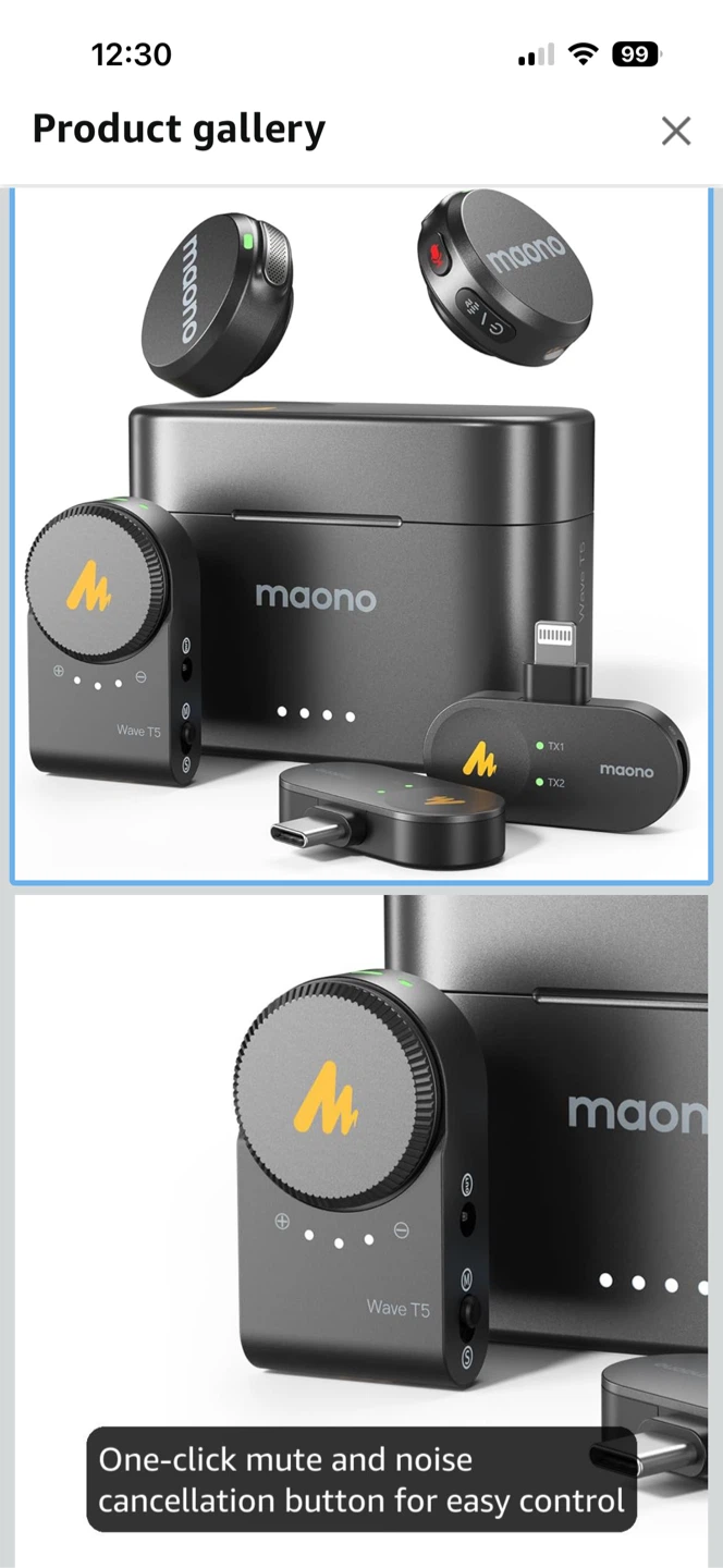 Maono Wave T5 Wireless Lavalier Microphone - New! - photo 3