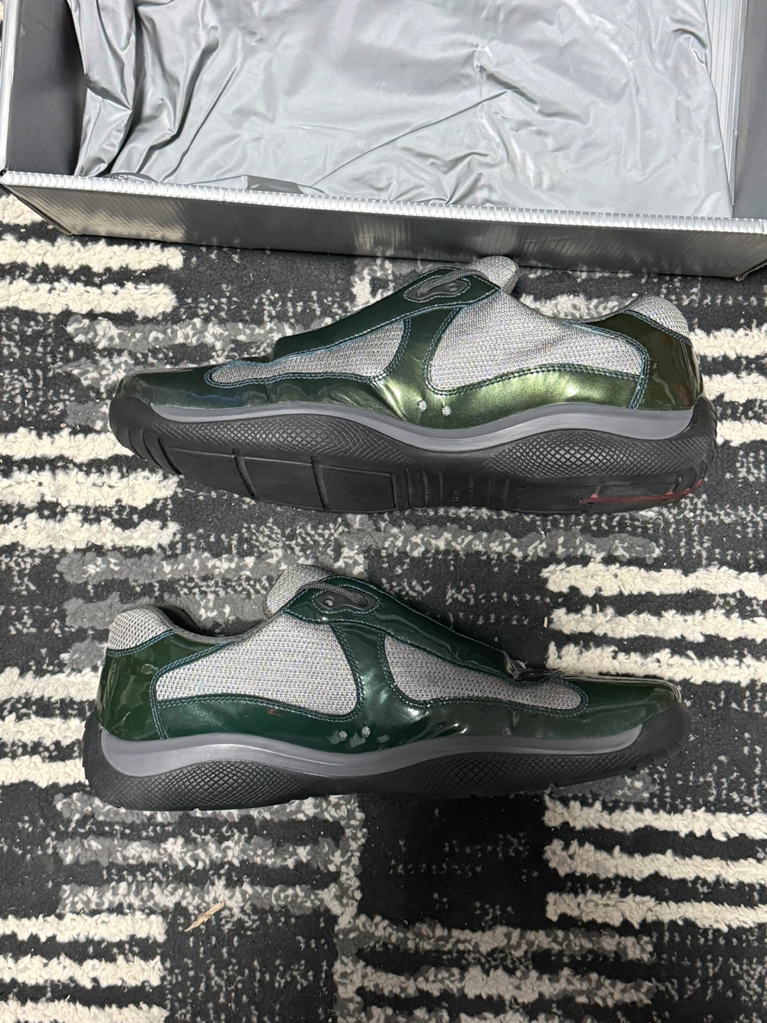 Men’s Patent leather Prada America's Cup sneakers Sz US 12 - photo 3