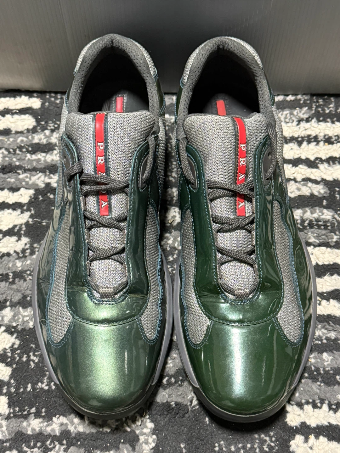 Men’s Patent leather Prada America's Cup sneakers Sz US 12 - photo 4
