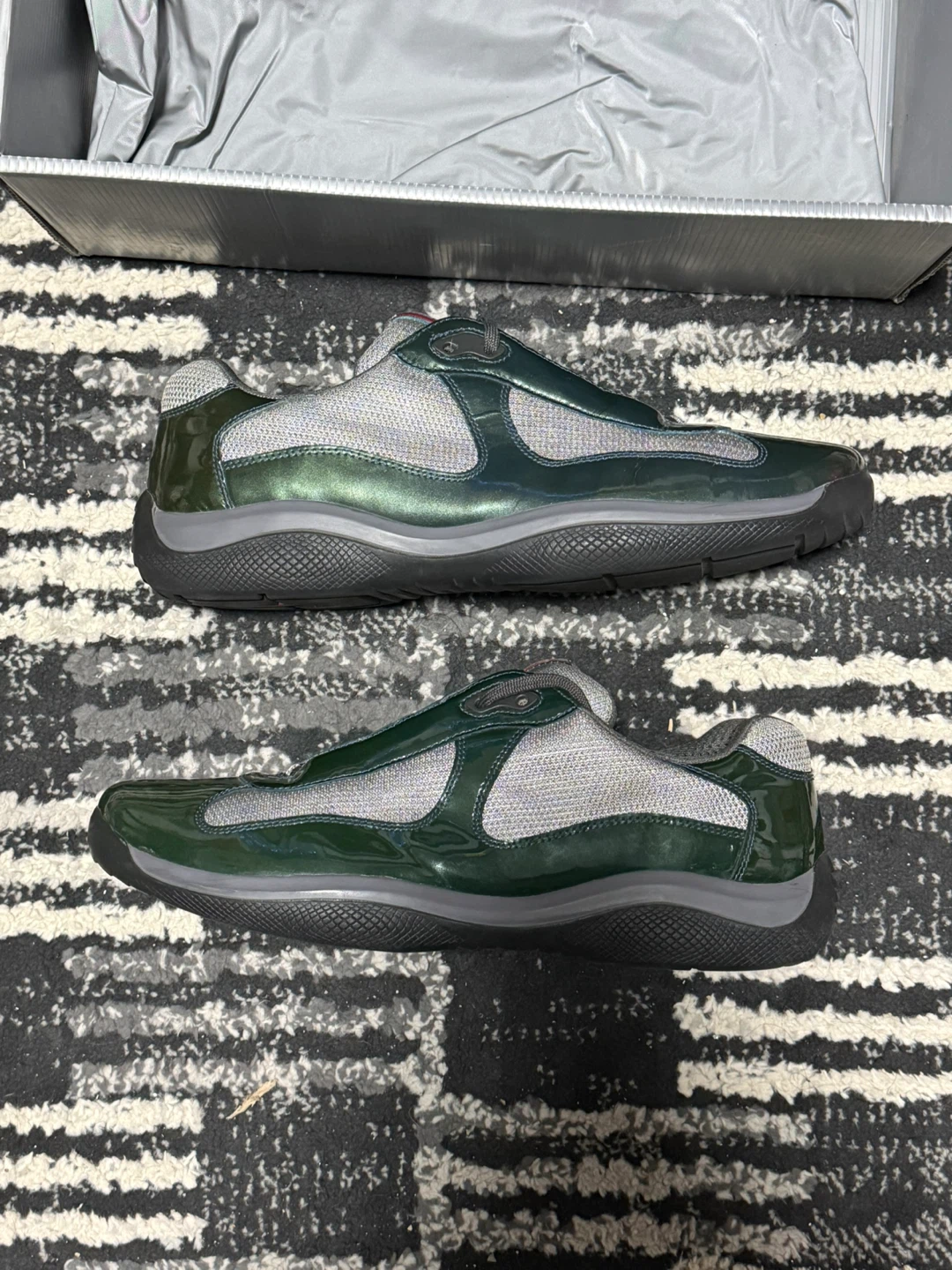 Men’s Patent leather Prada America's Cup sneakers Sz US 12 - photo 2