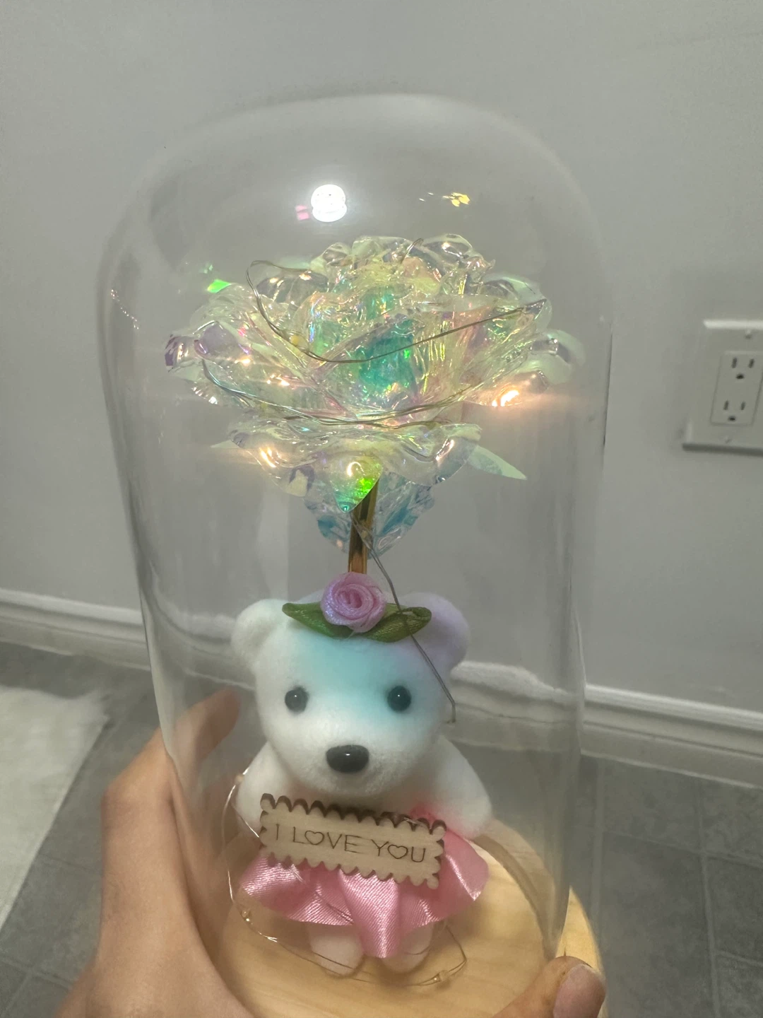 Rose Teddy Bear Dome Light - photo 3