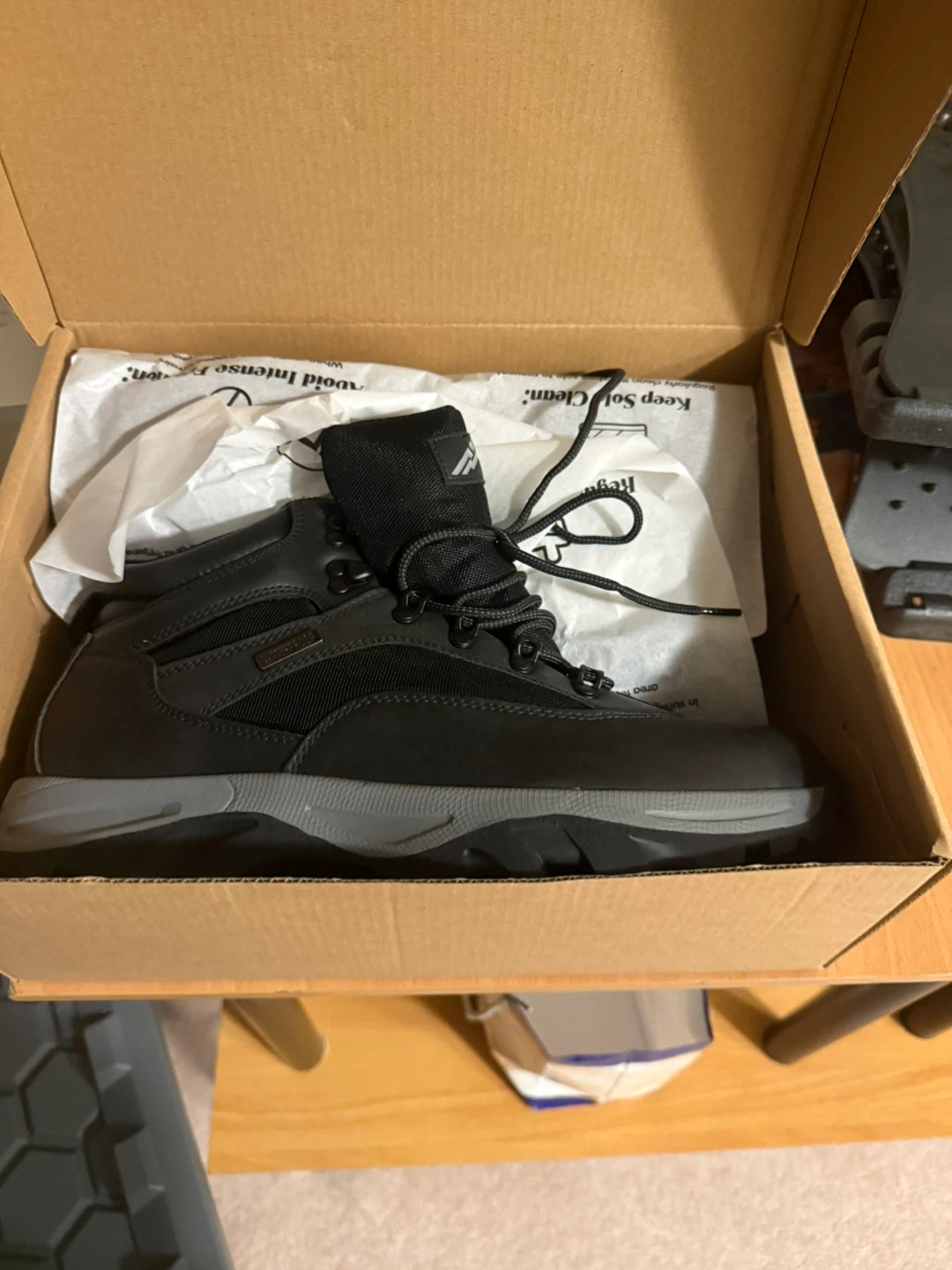 Men's Black Hiking Boots - Size 12