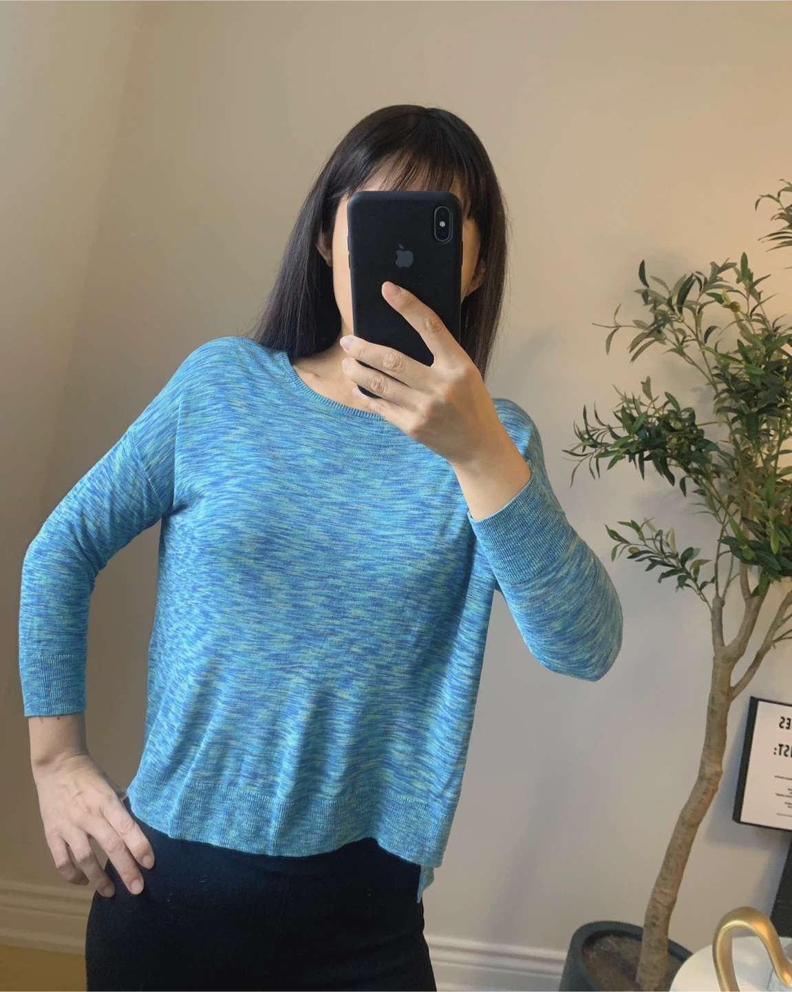 Wilfred Blue Green Knit Top XS Oversized Soft Lightweight - photo 5