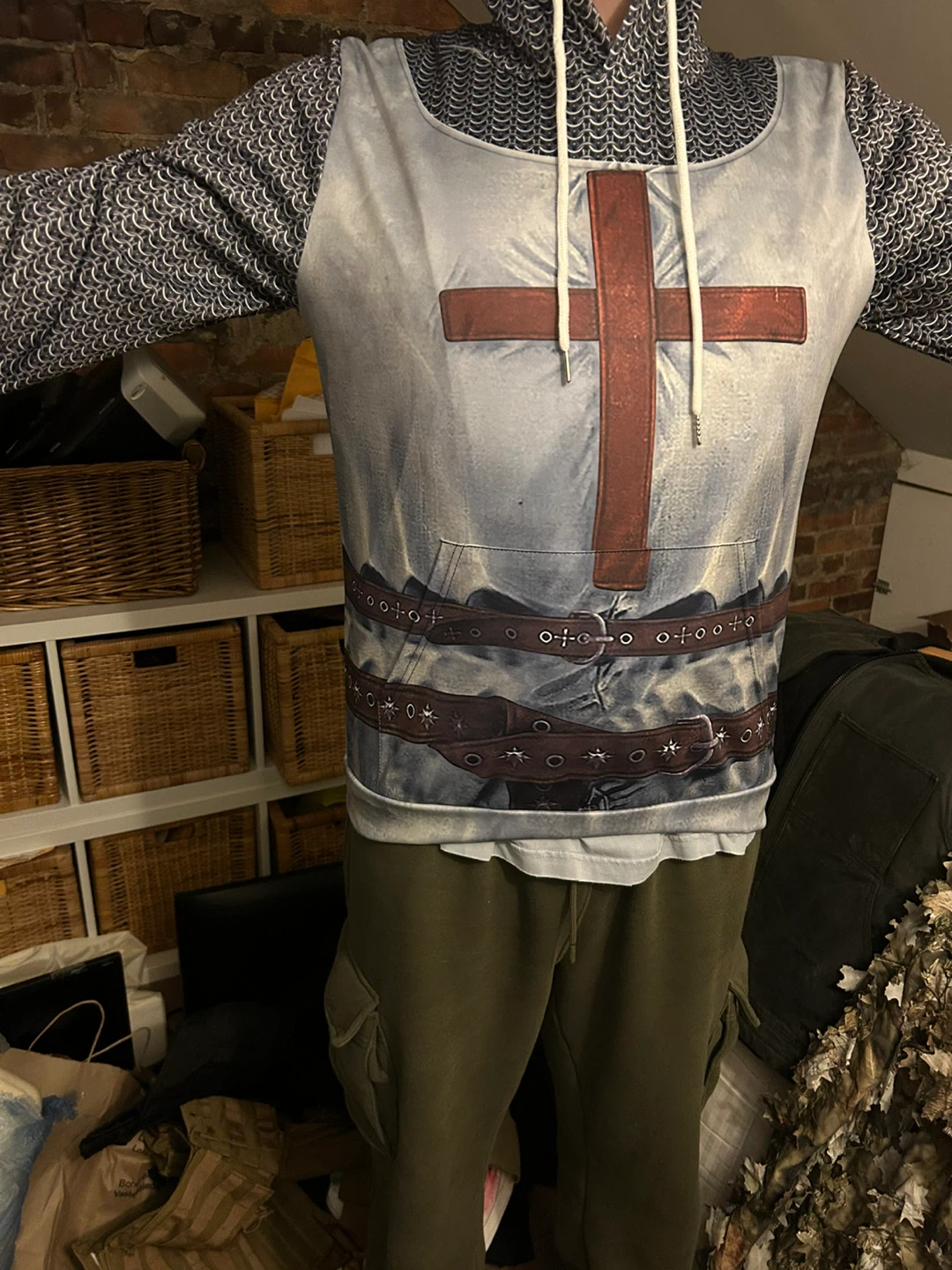 Chainmail Print Hoodie