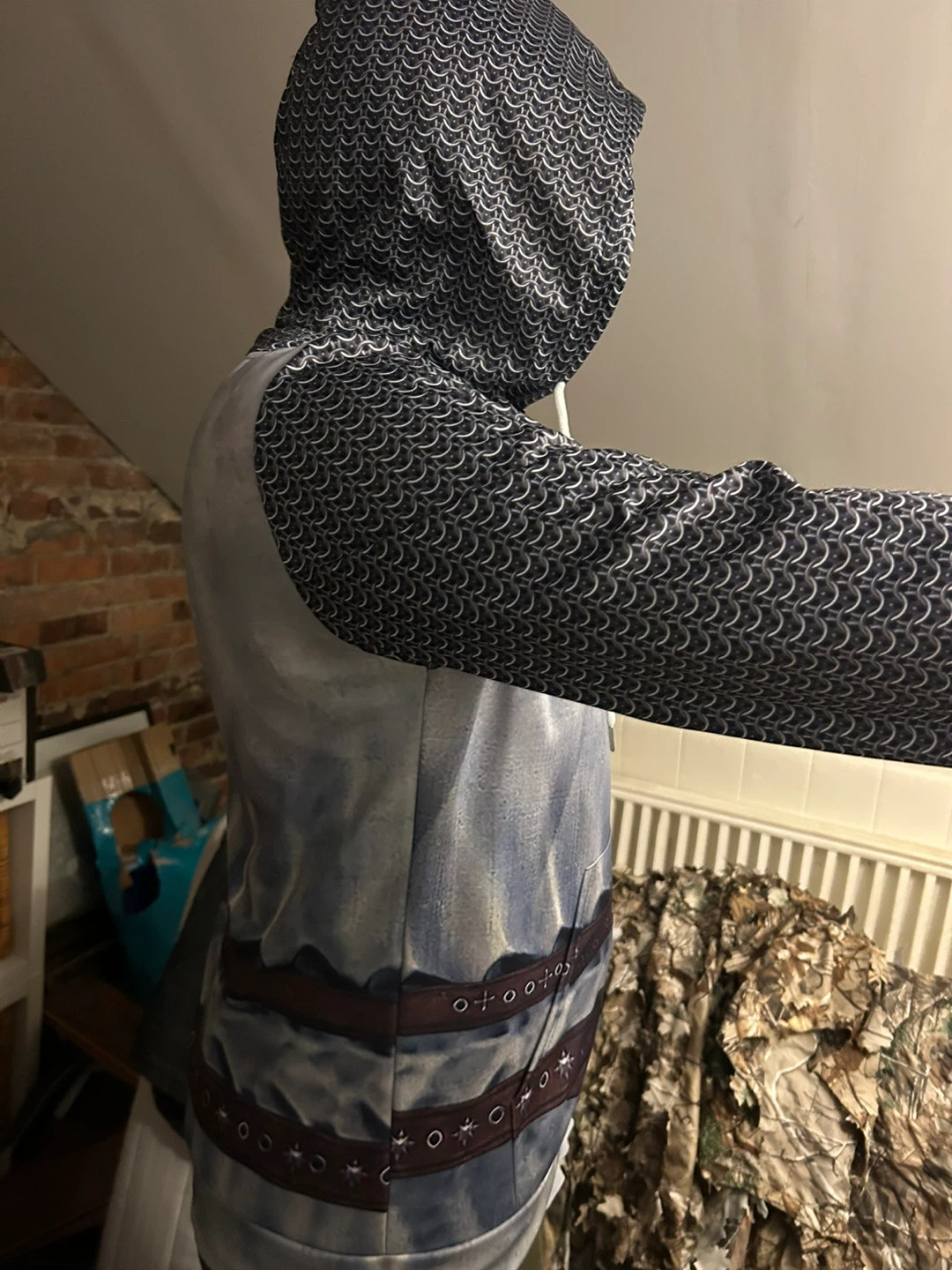 Chainmail Print Hoodie - photo 2
