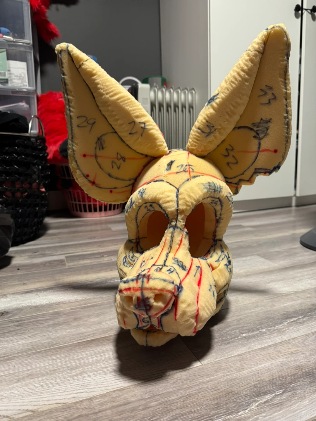 Fursuit parts and fur scraps