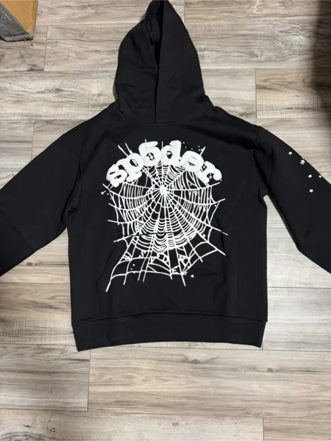 Sp5der Black and White Hoodie