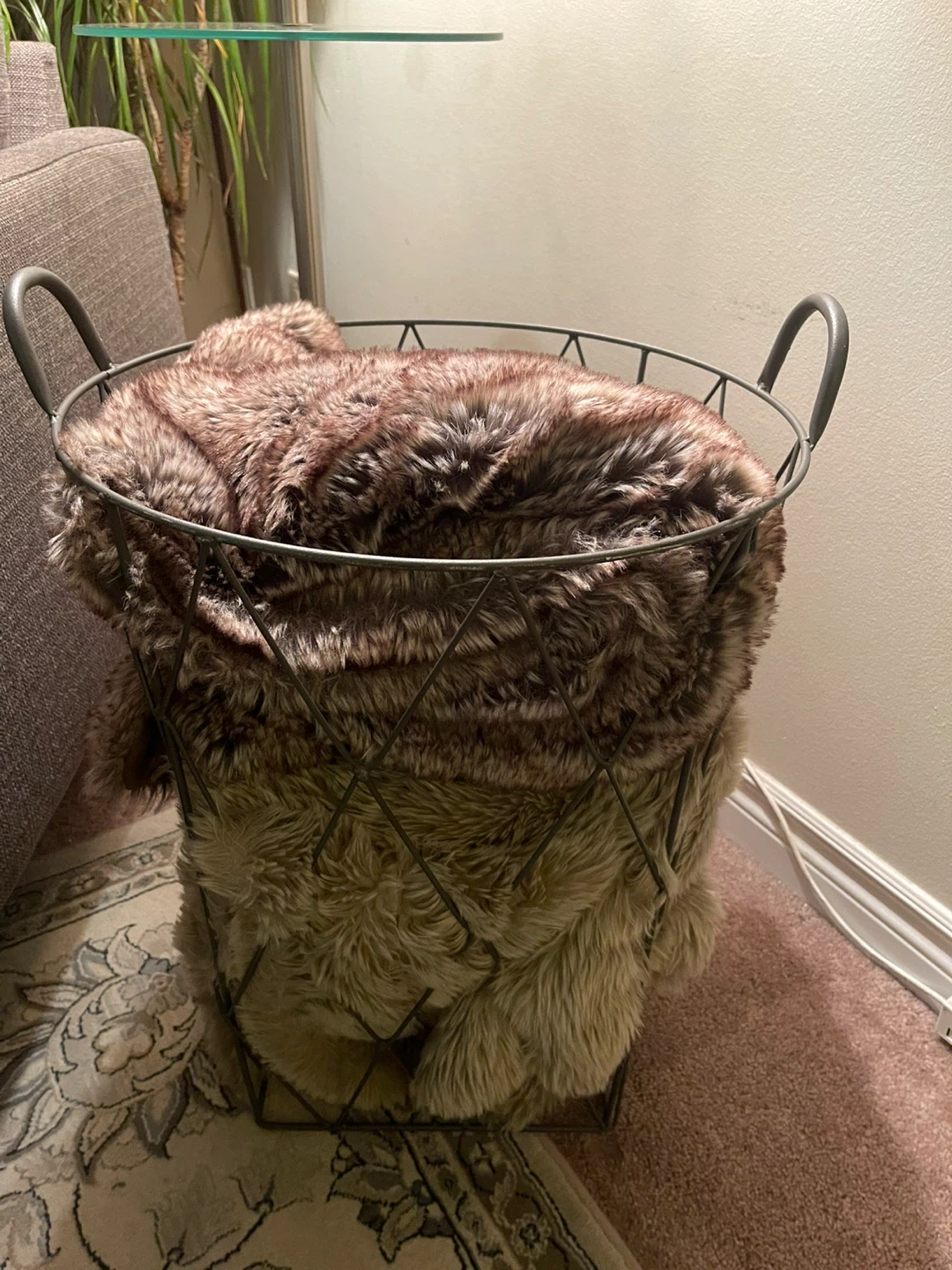 Metal Wire Basket with Handles - photo 4