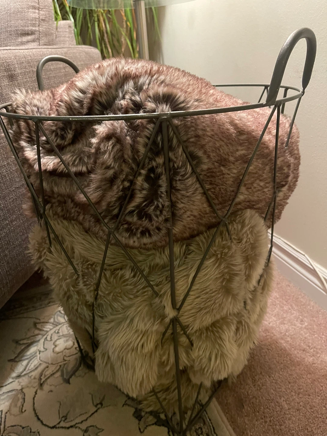Metal Wire Basket with Handles - photo 2