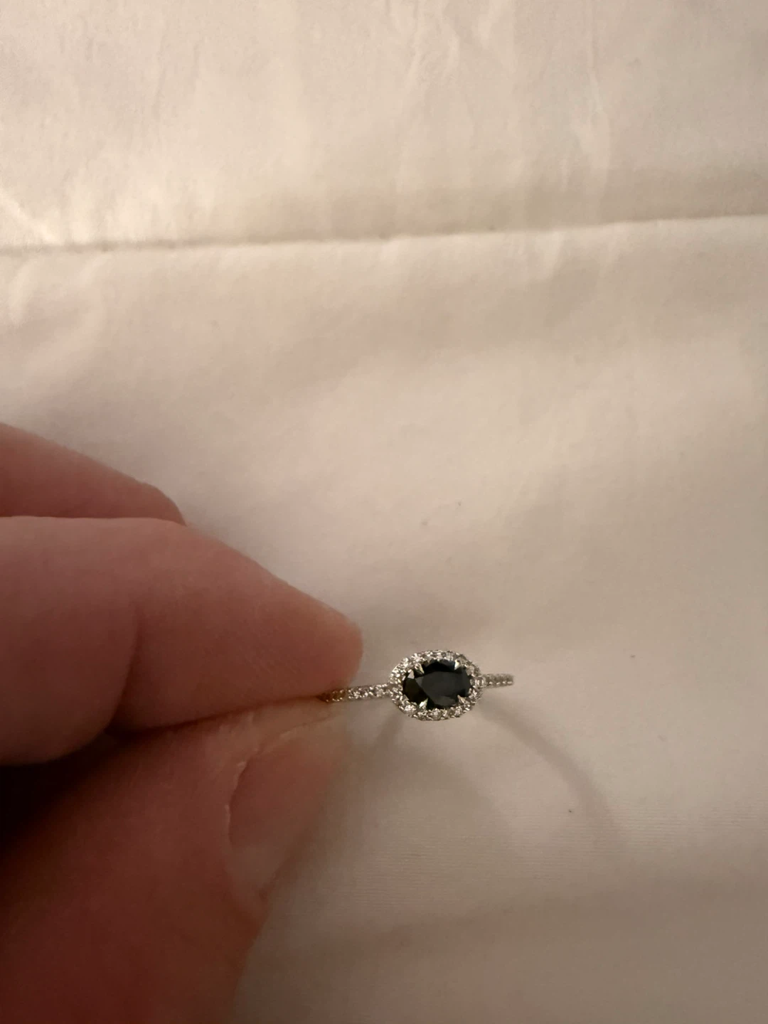 Sapphire natural and Diamond Ring