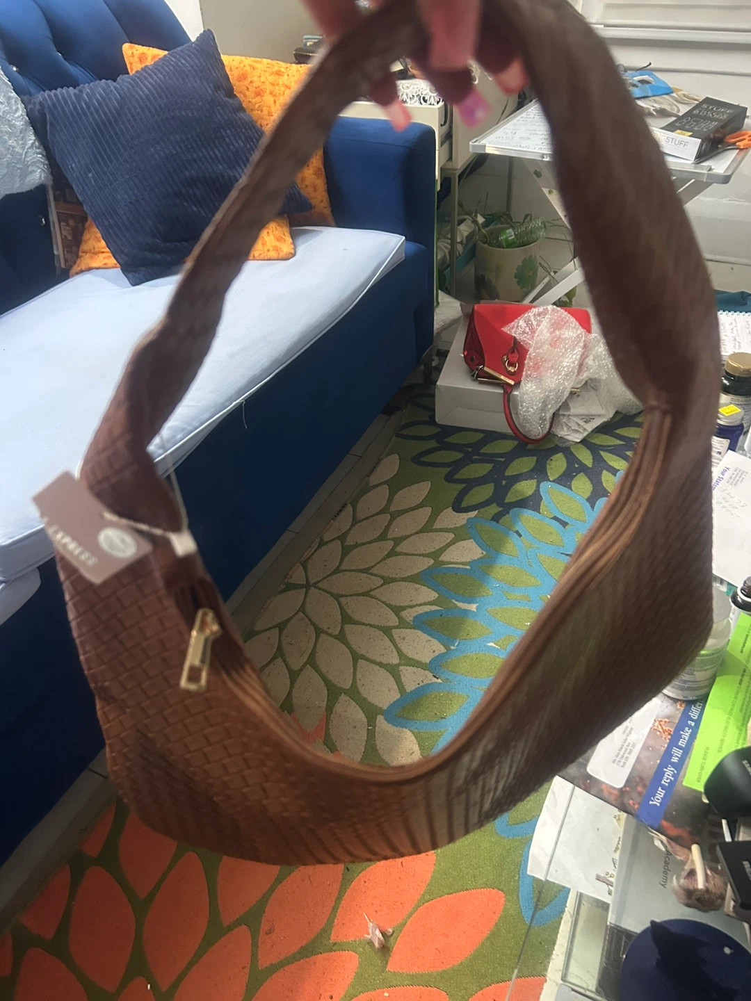 Express Brown Woven Shoulder Bag 🧡🧡🧡🧡 - photo 3