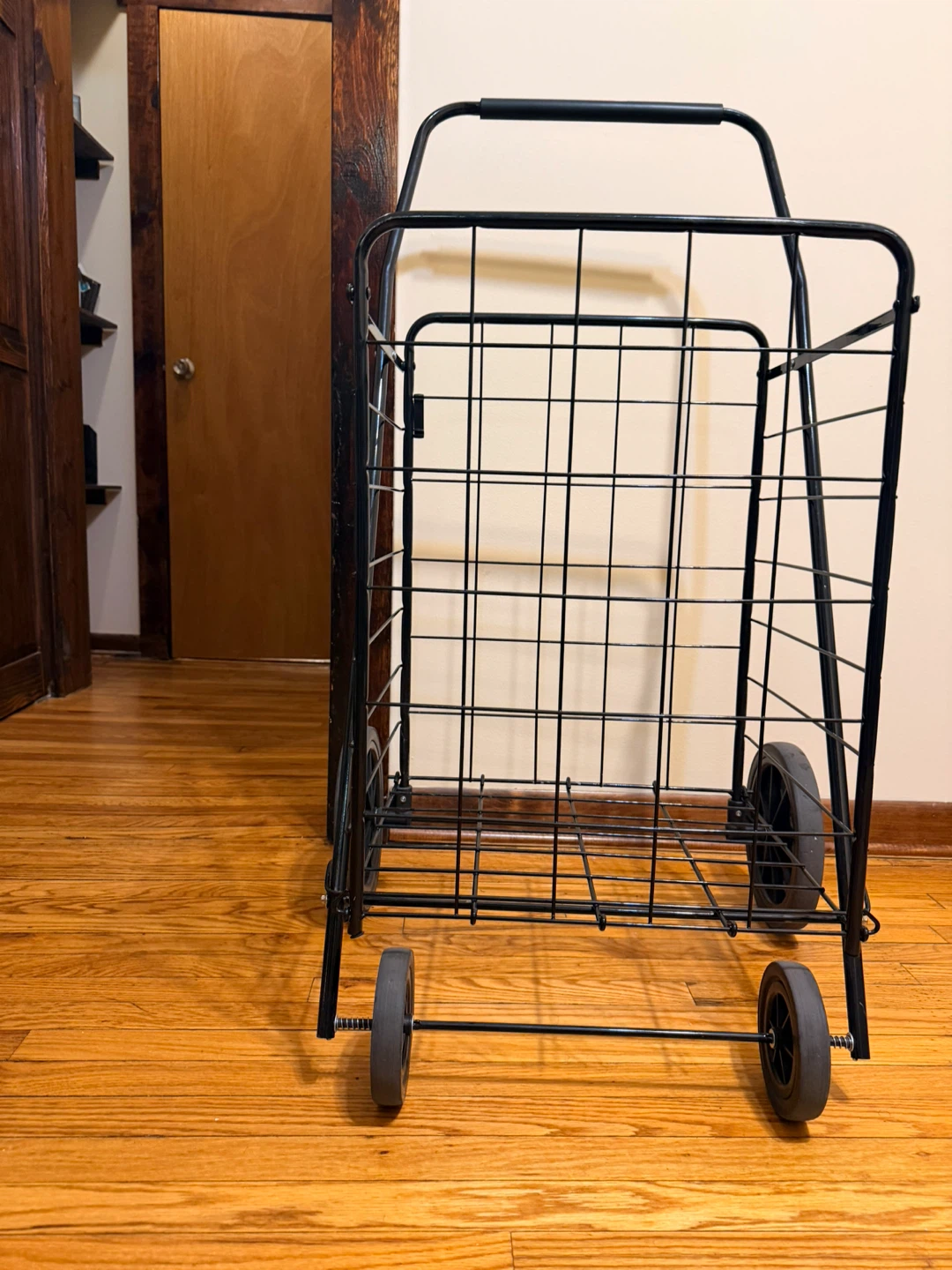 Folding Shopping Cart - Black - photo 2