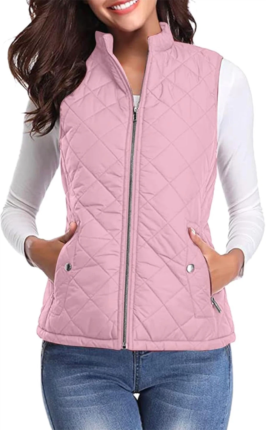 NEW! YACUN Pink Quilted Vest
