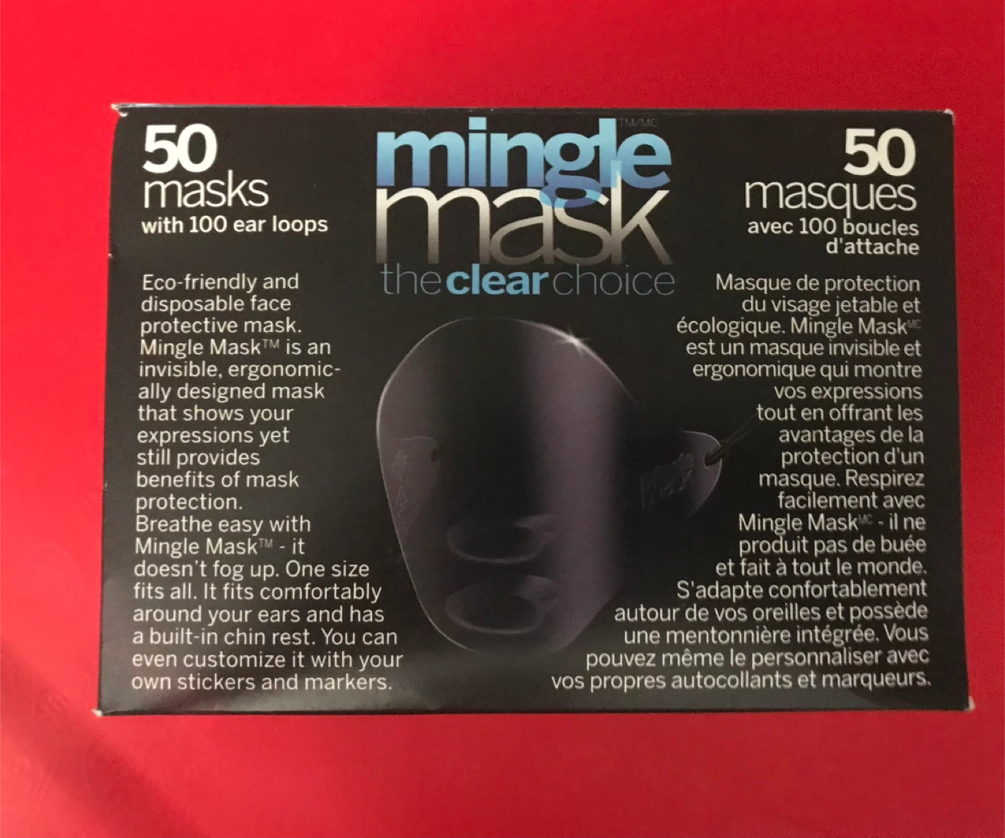 Mingle Mask - Opened box of Clear Masks - photo 3