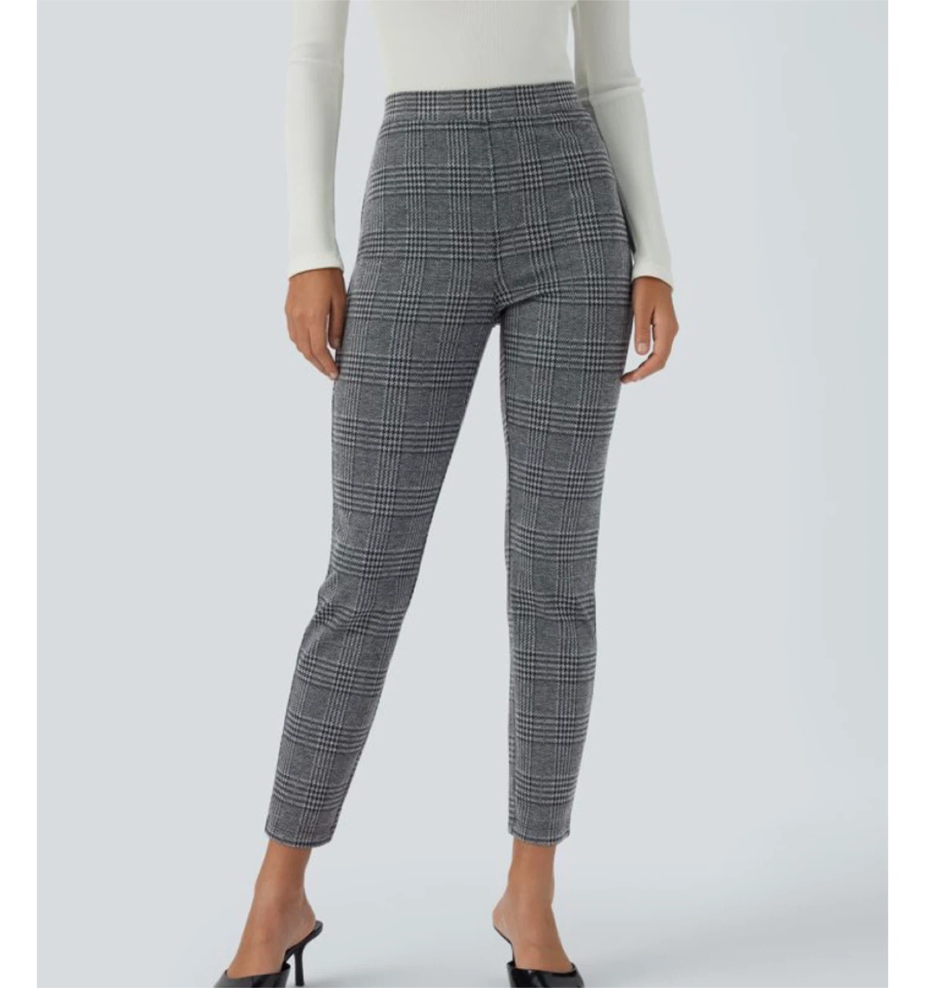 🧡Halara Grey Plaid High Waisted Pants - photo 2