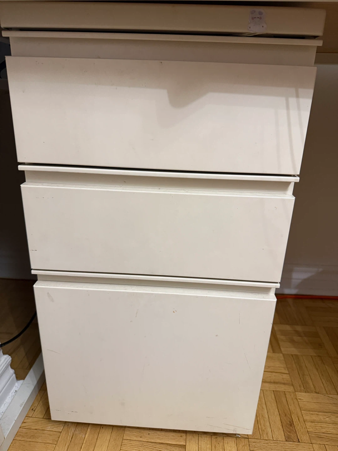 White 3-Drawer Filing Cabinet