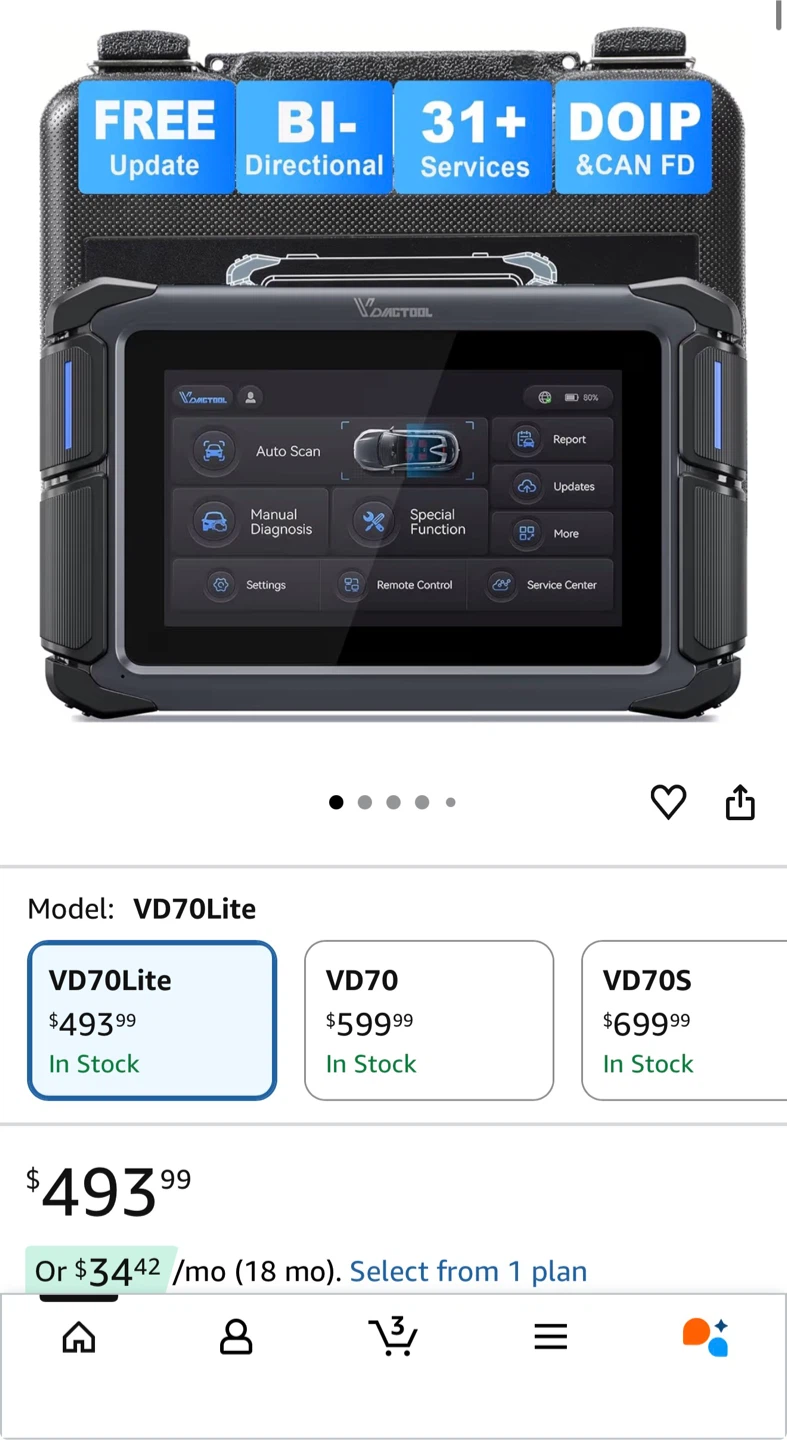 VDIAGTOOL VD70Lite Bi-Directional Scan Tool - photo 5