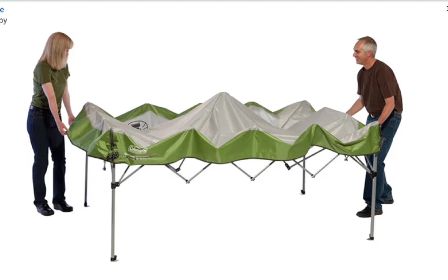 9x7 Coleman Canopy Tent - Green and White - photo 3