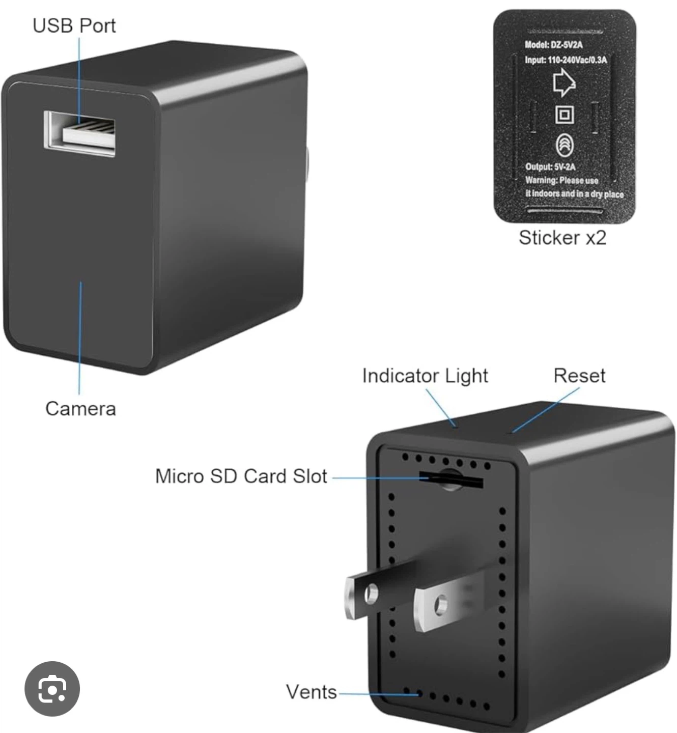 Hidden Camera Charger - WiFi Spy Camera - USB Charger - photo 2