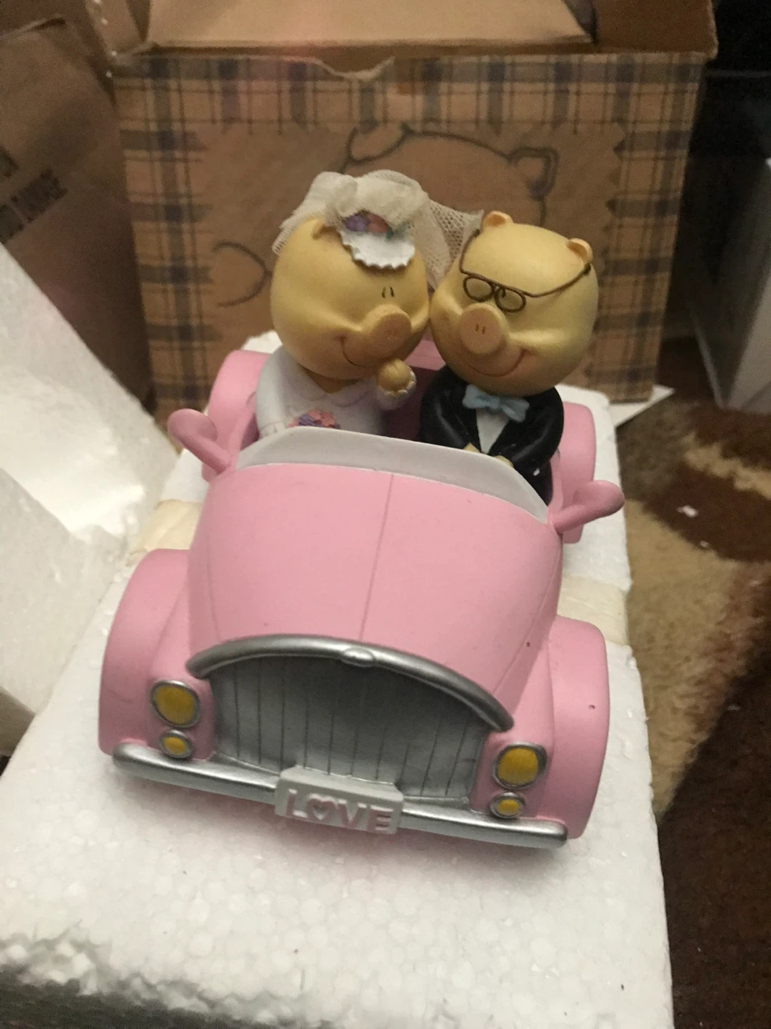 Pork Chop & Piggy Wedding Figurine New