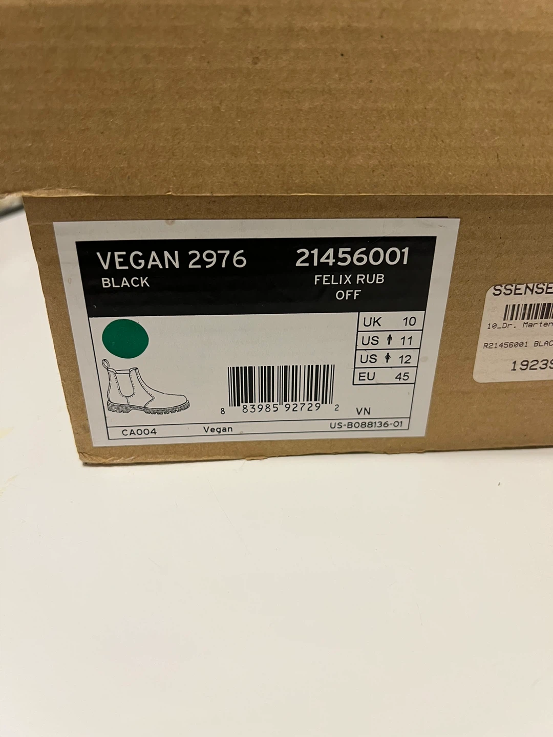 Dr. Martens Vegan 2976 Felix Rub Black US 11 - photo 5