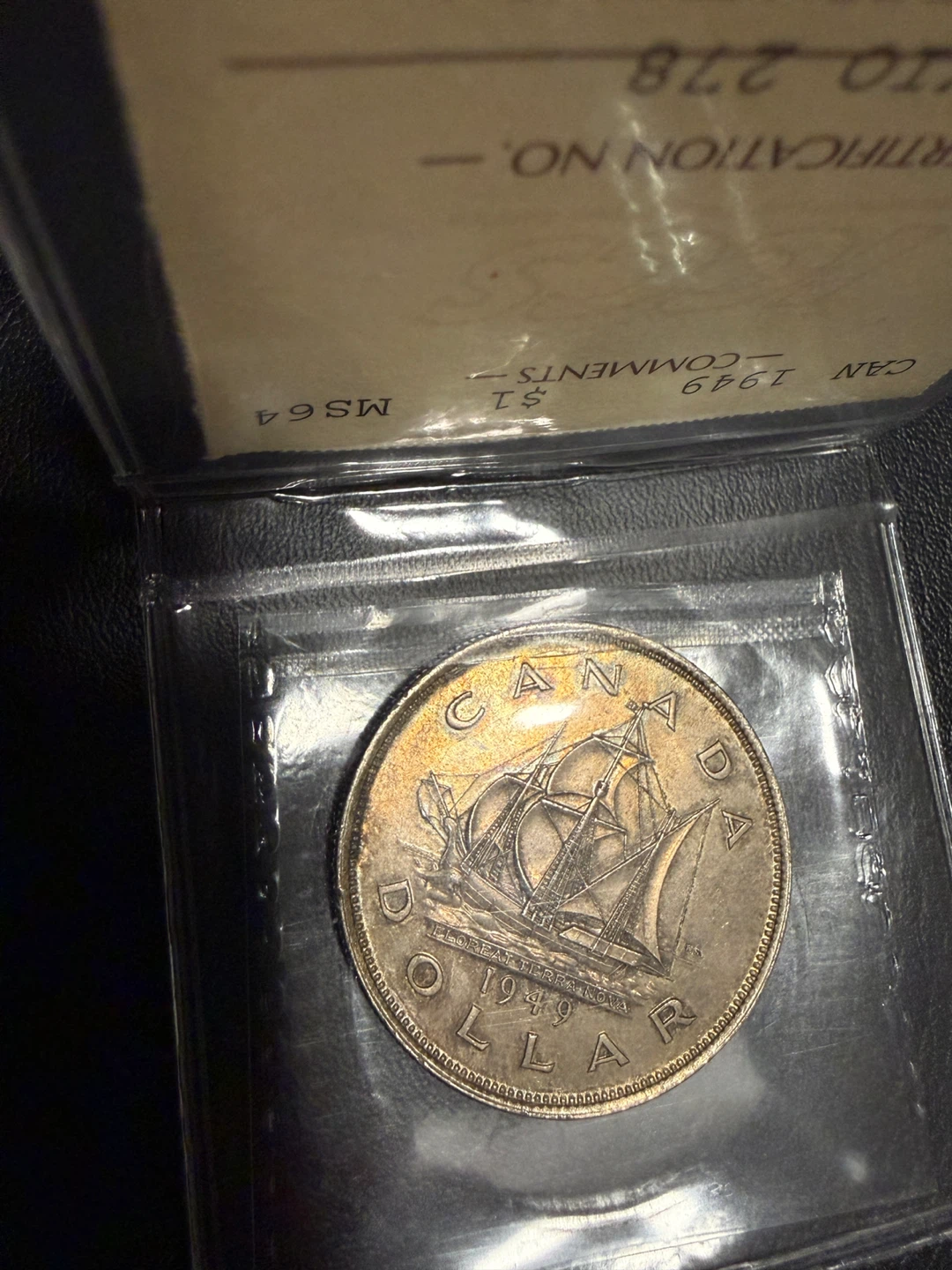1949 Canada Silver Dollar - ICCS Certified MS64 - photo 4
