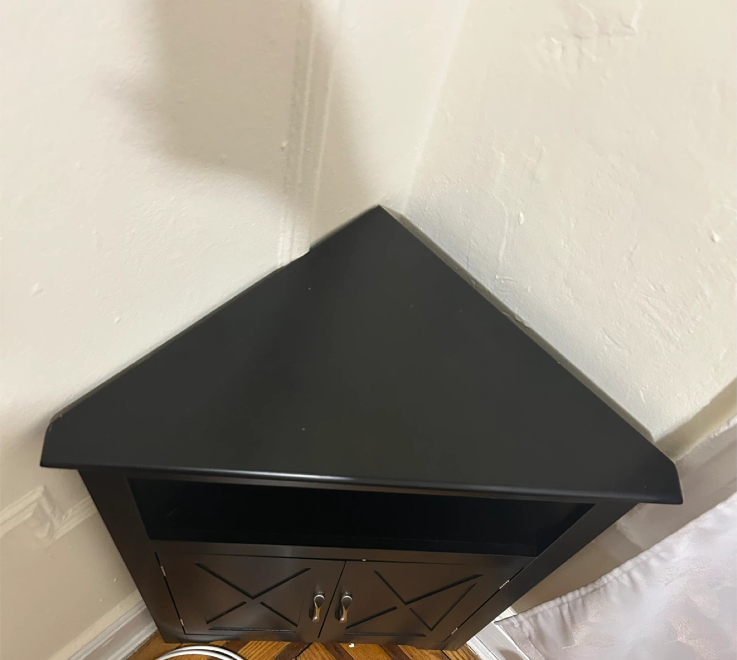 Black Corner Cabinet with Doors - photo 4