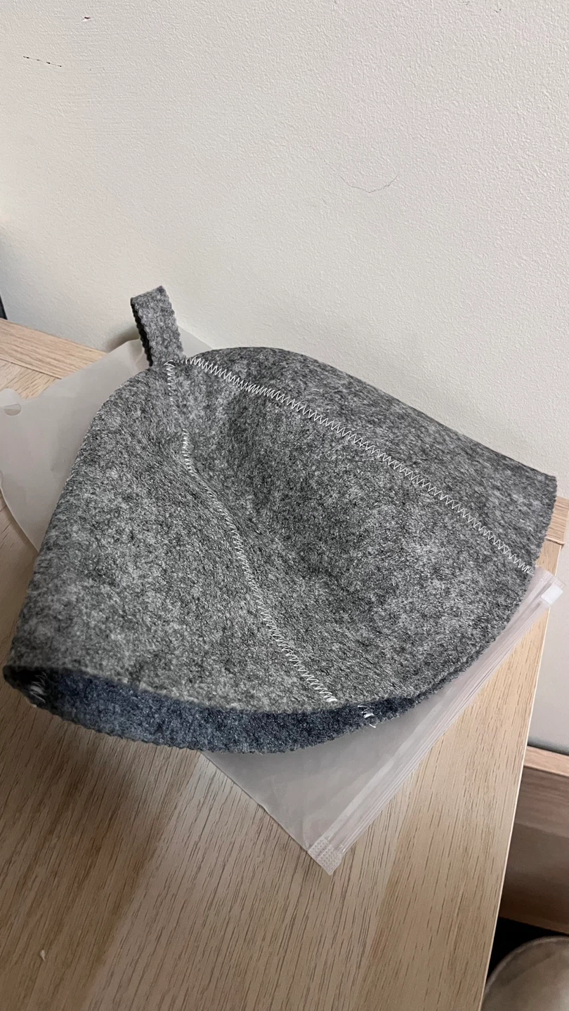 Sauna Hat - Grey Wool Felt