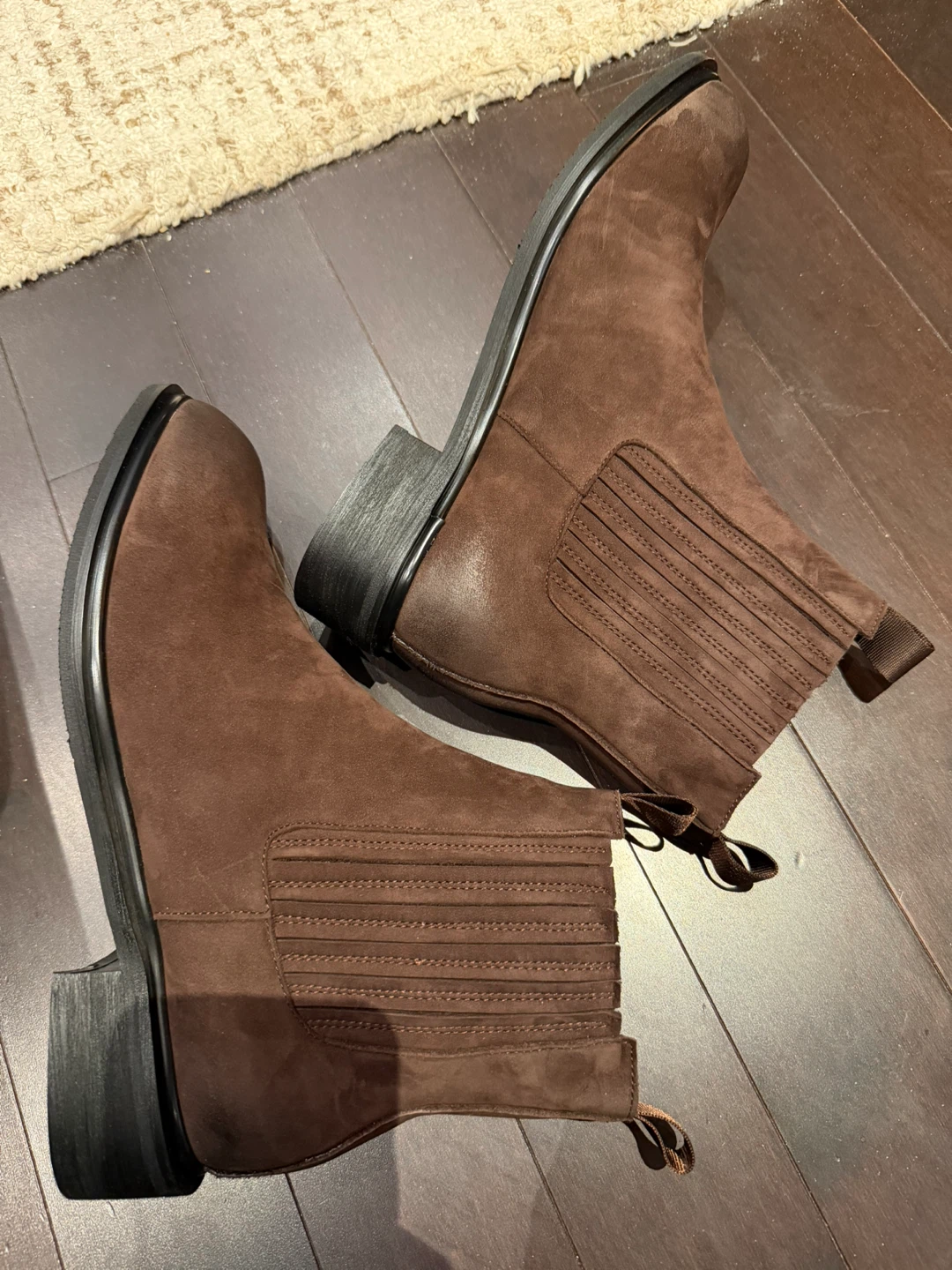 Brown Suede Chelsea Boots - Size 9.5