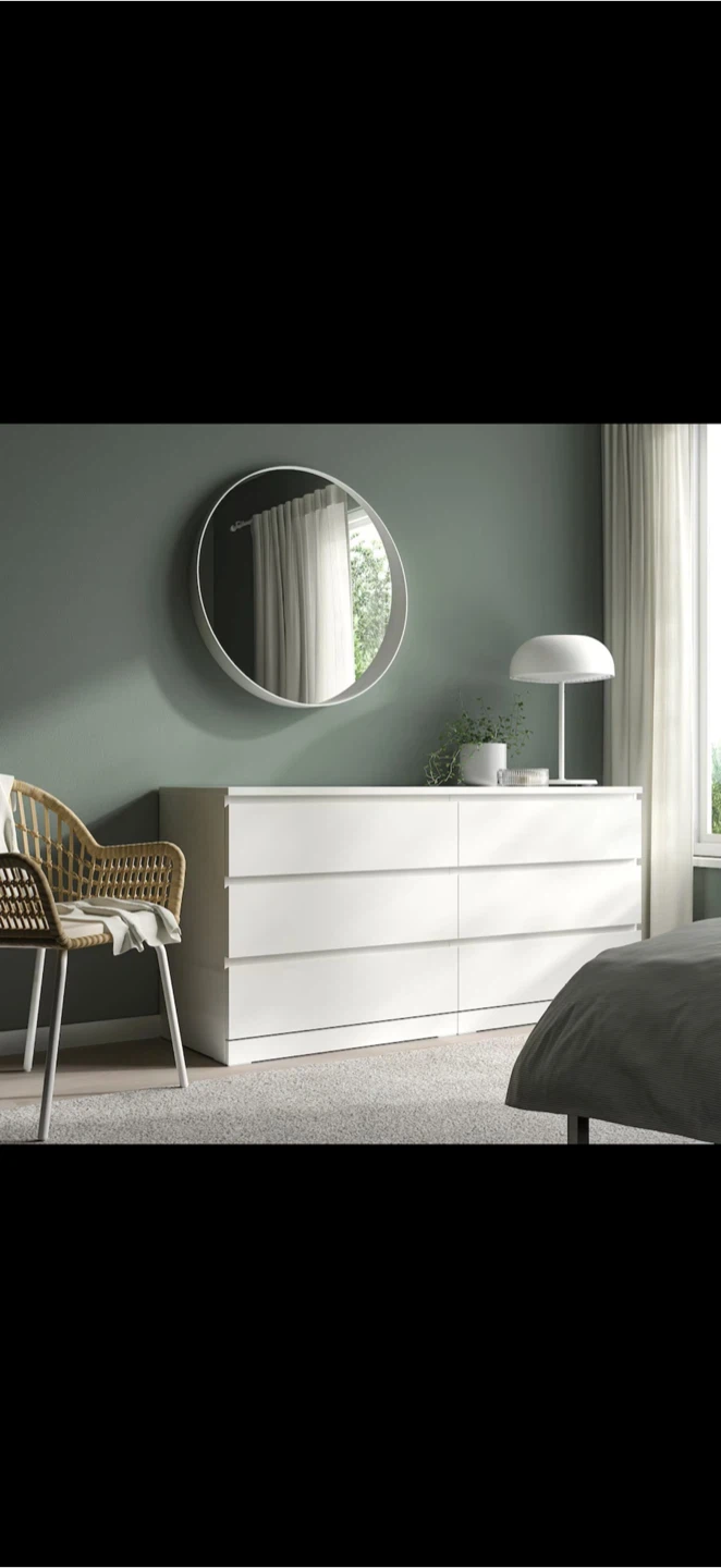 Ikea Malm 6-Drawer Dresser - White - photo 3