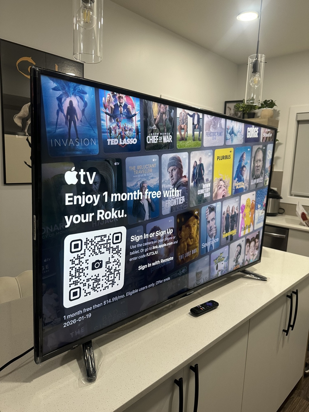 55” Hisense 4K Smart TV – Like New Condition